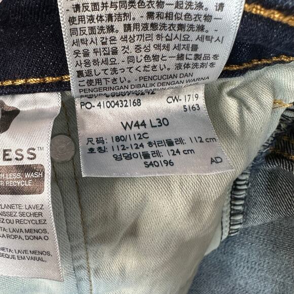 Levi's Jeans Men's W44 L30 Blue Waterless Straight Medium Wash High Rise Denim - Picture 6 of 10